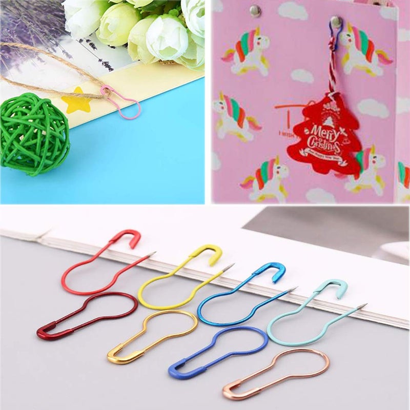 hesmartly 300 Pieces Safety Bulb Pins, Crochet Stitch Markers, Safety Metal Pins for Knitting Stitch Markers Sewing Making with Storage Box (10 Colors) - Image 2